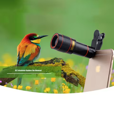 Universal Phone Lens with Clip 8X Zoom Phone Camera Telephoto Lens Monocular Telescope Phone Univers