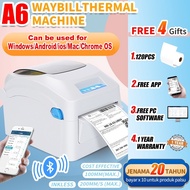 A6 Thermal Printer Bluetooth Waybill Barcode Shipping Label Consignment Note Bluetooth Printer AWB A