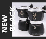 🚚พร้อมส่ง💯🔥 Nakit Moka pot 2 cup and 3 cup double valve มอคค่าพอท 2 คัพ และ 3คัพ หม้อต้มกาแฟ 2 คัพ และ 3คัพ สีดำด้าน