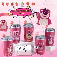 TERMOS Lotso Strawberr Bear Stainless Steel Tumbler Thermos / Lotso Stainless Tumbler With Straw/500