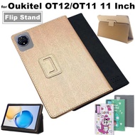 for Oukitel OT12 11 Inch Case Silk Pattern Cover Flip Foldable Leather Stand Full Body Protective Ca