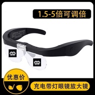 Ophthalmology Magnifying Glasses 5 Times Head-Mounted High-Definition Eyes Glasses Style Embroidery 