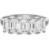 Diamond2Deal 14k Yellow or White Gold Lab Grown Diamond 5-Stone Wedding Anniversary Band Ring (D-E C
