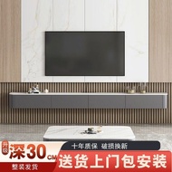 Tv console Straw suspended [Upgrade Widened] suspended tv cabinet Solid Wood Wall-Mounted Living Room suspended tv cabinet Size Deepened 30cm