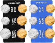 2pcs Japanese Yen Coin Holders, Rectangle Hard Case Yen Coin Organizer Storage with 6 Slots Coins So