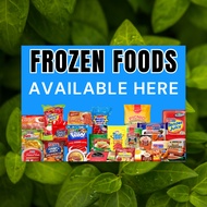 “Frozen Foods Available Here” laminated sign