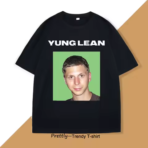 Yung Lean Funny Meme Pattern T-shirt Men Women Casual Loose Short Sleeve T Shirt Vintage Funny Cotto