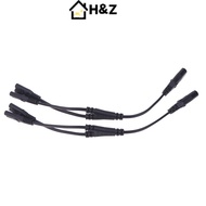 H&Z IEC 320 C8 2Pin Male To 2 X C7 Female Y Split Power Cable About 28CM IEC 320 C7 To C8 Extension 