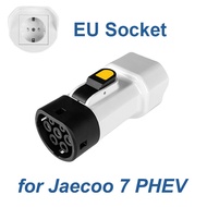 EVqiaoyi Type2 V2L Discharger Adapter 16A 3.5KW Type2 Car Discharge Plug with EU Socket for Camping 