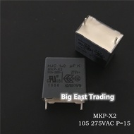 10PCS HJC X2 safety gauge 105 275V 1.0UF 310V film anti-interference capacitor