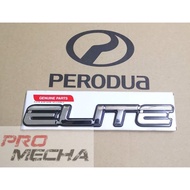 ORIGINAL PERODUA VIVA ELITE REAR BONNET EMBLEM ELITE LOGO. MARK "ELITE" CHROME