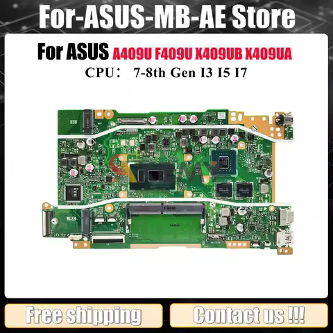 X409UB Laptop Motherboard For ASUS VivoBook X409U A509U X509UB X509UJ F509U X509UA A409U F409U Mainb