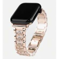 Compatible Rose Gold Rhinestone Watch Band, Fits 38mm, 40mm, 41mm, 42mm, 44mm, 45mm, 46mm, 49mm, Sma