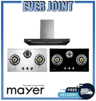 Mayer MMSS883HI / MMGH883HI [86cm] 3 Burner Stainless Steel / Glass Black Gas Hob + Mayer MMBCH900I [90cm] Chimney Cooker Hood Bundle Deal!!