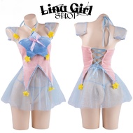 LINA GIRL ชุดเซ็ท ชุดคอสเพลย์ ชุดสวยๆ ✨ กระโปรงทูลกากเพชร เสื้อแขนกุด LN-273