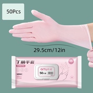 Disposable Dishwashing Gloves Women Housework Cleaning Kitchen Durable Food Grade Nitrile Gloves Household Waterproof Removable Gloves