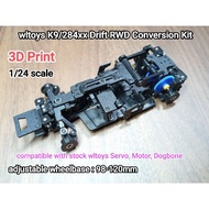 Wltoys k969 k989 284131 284010 Conversion kit rwd 1/24