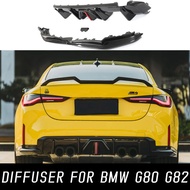 Dry Carbon Fiber Material Rear Bumper Diffuser Splitter Chin Spoiler Bodykit For BMW G80 G82 M3 M4 C