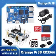 Orange Pi 3B 2/4/8 GB RAM DDR4 RK3566 WiFi Bluetooth BLE SBC Optional 256GB EMMC TF Card Case Fan He