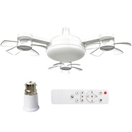 3/4/5 Heads Drone Style E27 Ceiling Fan Light 2-in-1 AC85-265V Three Colors LED Fan Lamp With Remote