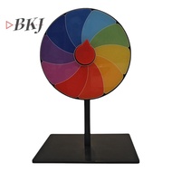 [BKJ] 1 Set Color Roulette Wheel Tabletop Prize Wheel Dry Erase Spin Wheel Spinner Game Heavy Duty E