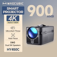 Magcubic Projector HY450C 900ANSI Auto Focus Ultra Short Throw 200 inches 8K 4K Native 1080P WiFi6 B