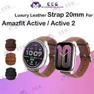 Strap For Amazfit Active / Active 2 Luxury Leather Style Color 20mm Replacement Strap Amazfit Active