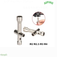 NG1ZX Hexagonal Cross Wrench, M2 M2.5 M3 M4 Multi-Tool Screw Nut Driver, Portable Universal DIY Nozz