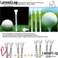 LANSELL 100pcs Golf Wood Tees, Digital Scale 69/83mm White Striped Golf Tee, Golf Training Aids Wood