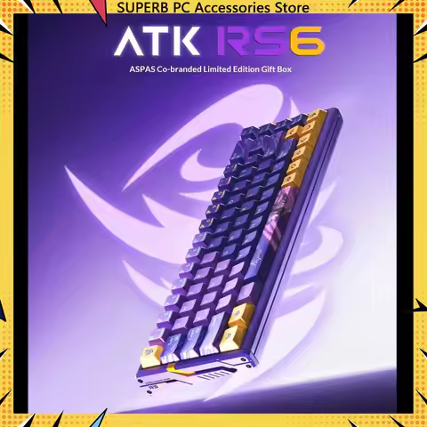 ATK RS6 Ultra Plus Aluminum Hall Effect Gaming Keyboard Wired Magnetic Switch Mechanical Keyboard 0.