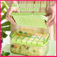 Ice cube mold household refrigerator ice storage box pressing ice box food grade large capacity ice mold silicone ice tray