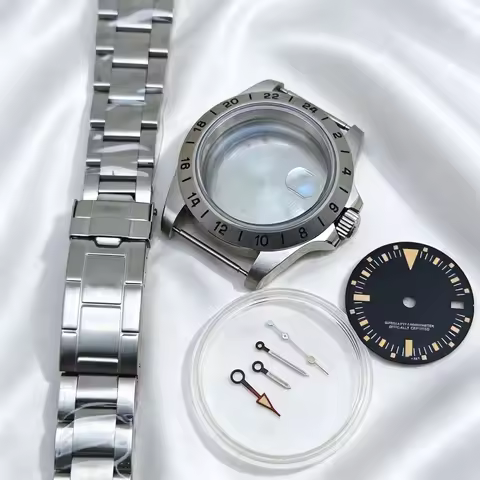 Tripods HILEGU HL00200637 39.5mm Retro Case Sapphire with Magnifying Glass Green Luminous Dial for N