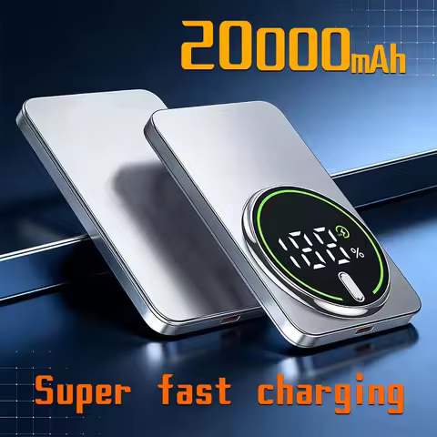 20000mAh Ultra Slim Power Bank for MagSafe,Magnetic Wireless 20W Fast Charging Portable Battery For 
