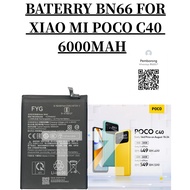BATERRY BN66 COMPATIBLE PHONE XIAO MI POCO C40 BATERI 6000MAH ORI TZL