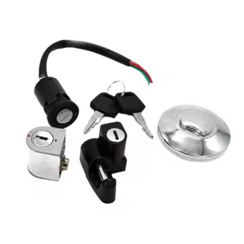 AEF2-Motorcycle Ignition Switch Lock Handlebar Lock Fuel Tank Cap Lock Motorcycle Helmet Lock Motorc