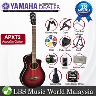 Yamaha APXT2 Acoustic Guitar 3/4 Travel Acoustic Electric Guitar Package - Dark Red Burst