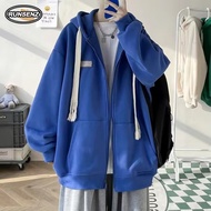 M-8XL Korean Simple Hooded Sweatshirt Men Women Loose Fit Causal Long Sleeve Hoodie Unisex
