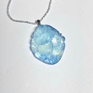 高品海藍寶狐狐吊墜