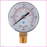 Ahead Pressure Gauge 50mm 0 15psi 0 1bar Pool Filter Water Pressure Dial Hydraulic