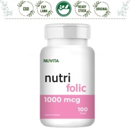 NUVITA NUTRI FOLIC ACID 1000 MCG 100 TABLET ASAM FOLAT IBU HAMIL ANAK