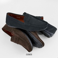 COSMOS SHOES รองเท้าโลฟเฟอร์หนังวัวแท้ หนังกลับ แบบสวม รุ่น Suede Penny