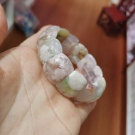 Natural Hand Row Sakura Agate Bracelet Sakura Agate Hand Row Bracelet Female Bracelet Gift