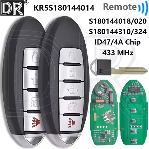 Great ID47/4A Chip 433MHz KR5S180144014 S180144018/020/310/324 Proximity Car Remote Key For Nissan M