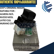 100% ORIGINAL NISSAN POWER WINDOW SWITCH 25411-1FA0A ALMERA N17L NV200 M20L LATIO C11L MURANO Z50