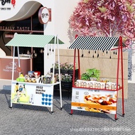 Outdoor Market Stall Stand Foldable Stall Stand Mall Mobile Promotion Flower Cart Display Stand Nigh