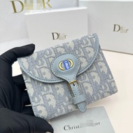 2024D new mens and womens short wallet. Authentic leather embroidery pocket D33.  gift packaging