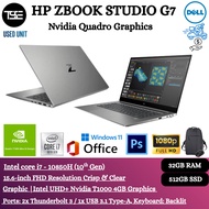HP Z-Book Studio G7, Nvidia Quadro T1000 4GB DDR6- Max Q Design, Intel Core i7 10th Gen, 32GB RAM 51