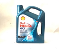 น้ำมันเครื่อง  Shell  Helix HX7 10W-30 น้ำมันเครื่องกึ่งสังเคราะห์ สำหรับเครื่องยนต์เบนซิน ขนาด 4 ลิ