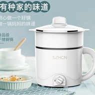 Electric Steamer Portable cooker Non stick Coated Mini Rice Cooker Kitchen Electric Cooker Hotpot wLCb White w/t steamer Non-stickcoated