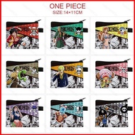 B4 One Piece Luffy Kids Cartoon Anime Coin Purse Wallet Card Holder ID Credit Holder Pocket Earphone